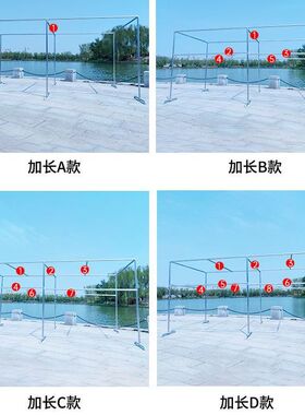 镀锌钢管晾衣架落地室外户外防风晒晾衣杆阳台楼顶加厚大型挂衣架