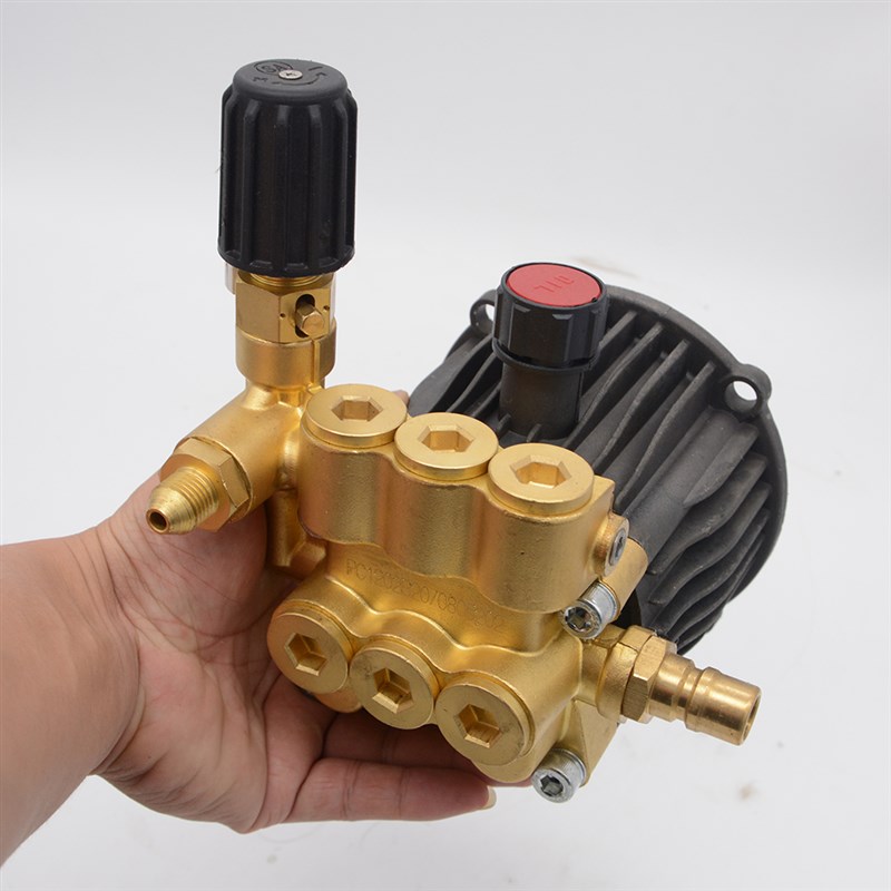 派驰1202B清洗机泵头总成PC1201B洗车机原装铜头高压水泵曲轴箱体