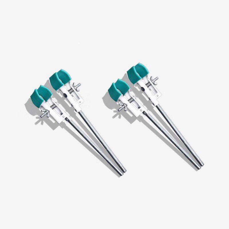 庄太太烧瓶夹实验室试管夹固定夹子2个蓝色喷塑T-9814