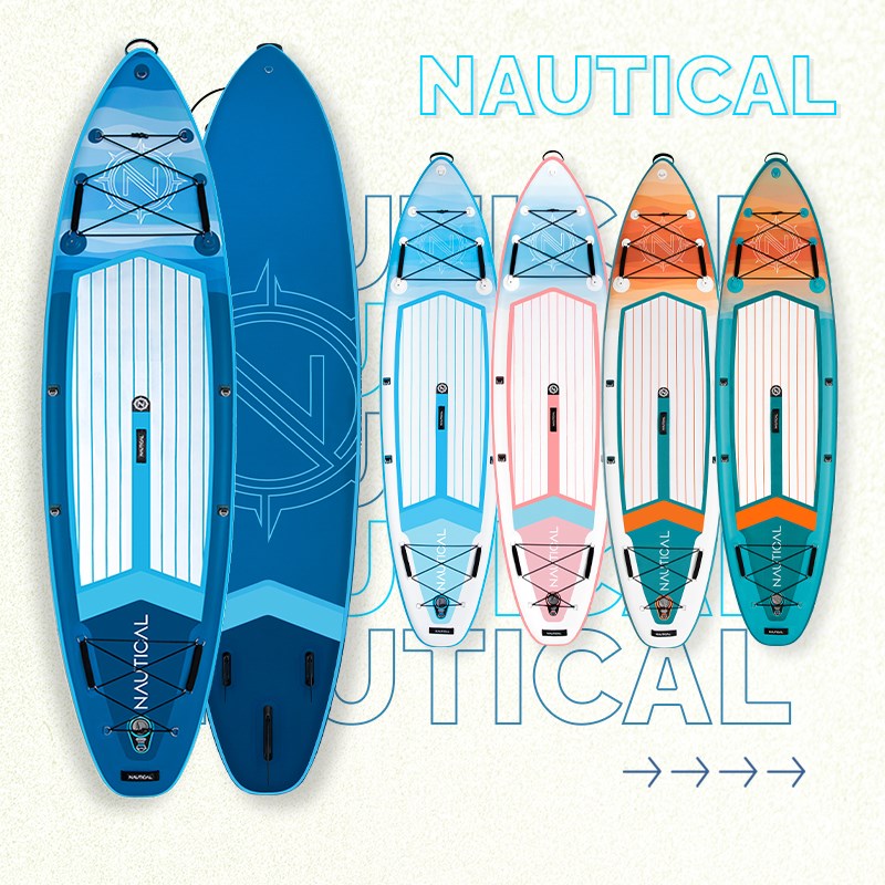 NAUTICAL品牌桨板航海家无动力冲浪板充气瑜伽SUP划水浆板套装