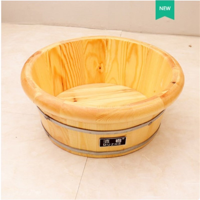 16cm高实木泡脚木桶洗脸盆家用儿童洗脚盆妇洗浴盆足浴盆