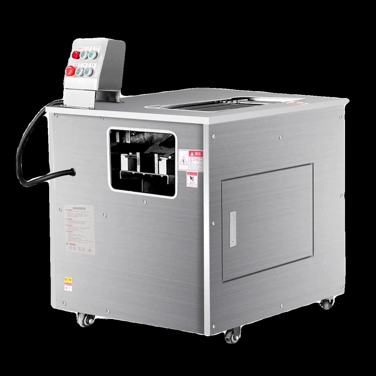 全自动斜切鱼片机商用酸菜水煮鱼肉切片机切黑鱼片生鱼片高效率