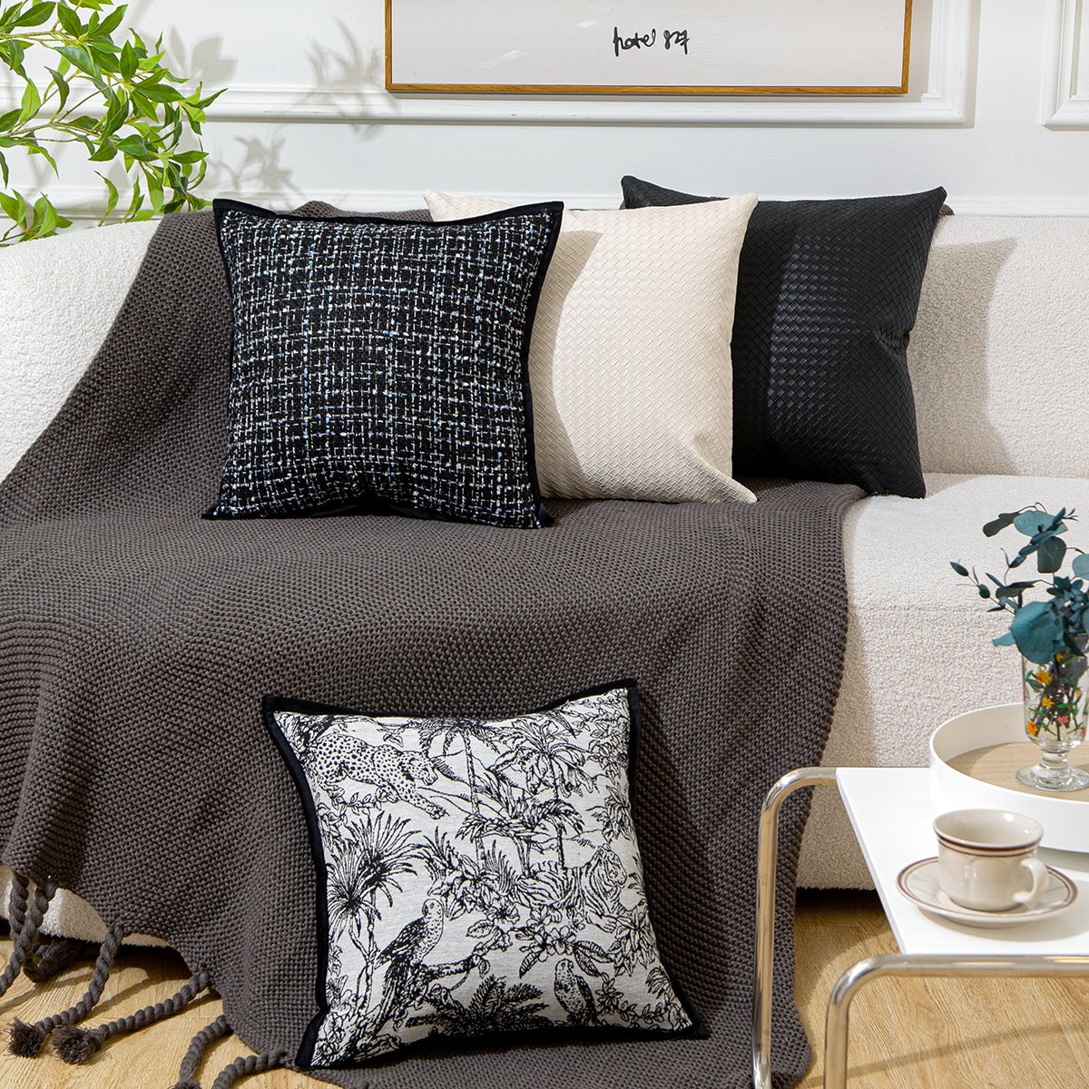 法式中古抱枕套复古沙发客厅靠枕午睡床上靠垫办公室腰靠背北欧风