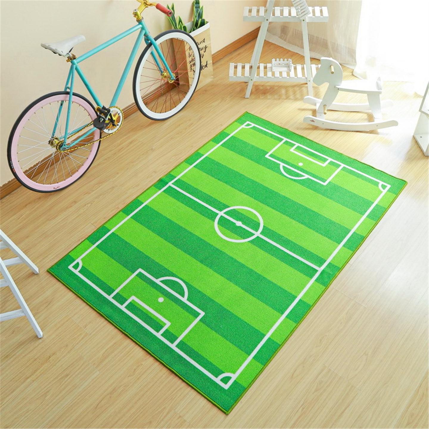 游戏跨境长方形亚马逊可机绿色儿童足球场洗爬行垫垫地毯防滑宝宝