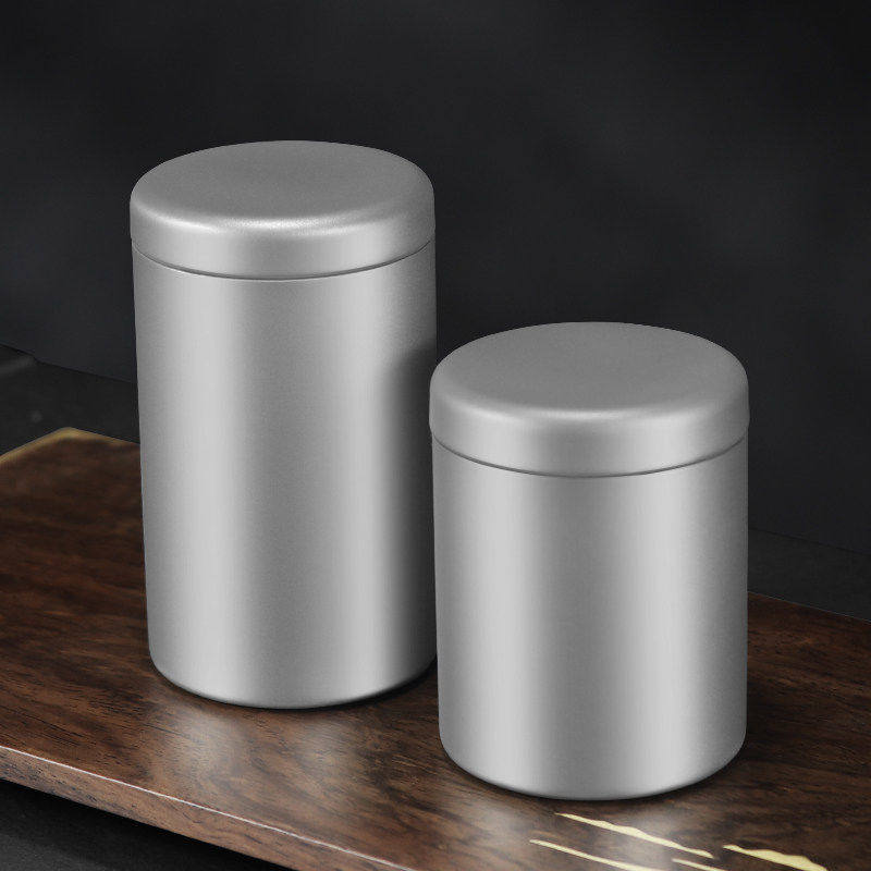 纯钛茶叶罐茶盒钛茶罐奶粉咖啡豆罐旅行便携储物罐盒钛合金礼品