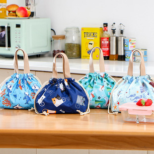 饭盒袋保手提包饭子饭儿餐便当包铝温温带袋盒童午学生箔保餐包