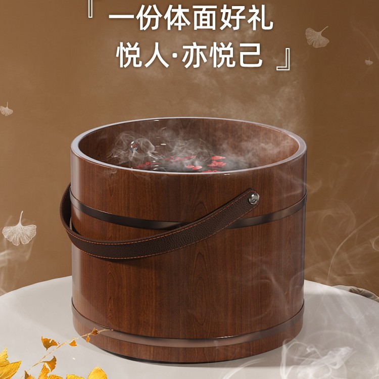 手提泡脚桶木质泡脚木桶冬天家用实木盆泡脚盆足浴盆洗脚盆洗脚桶