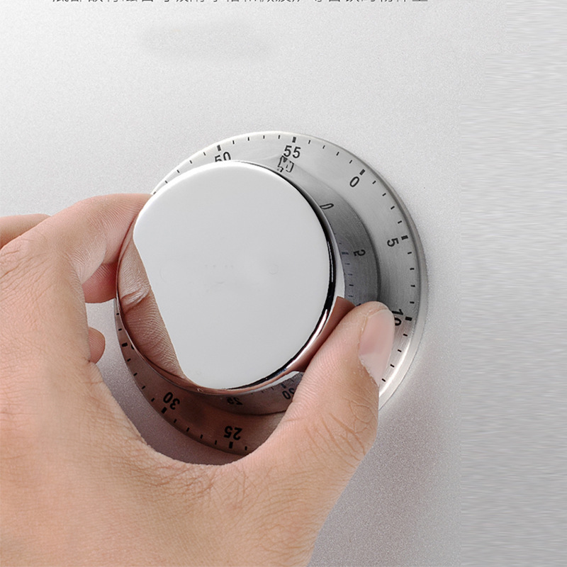 厨房计时器飞碟机械定时器不锈钢闹钟学习倒记时提醒器时间管理