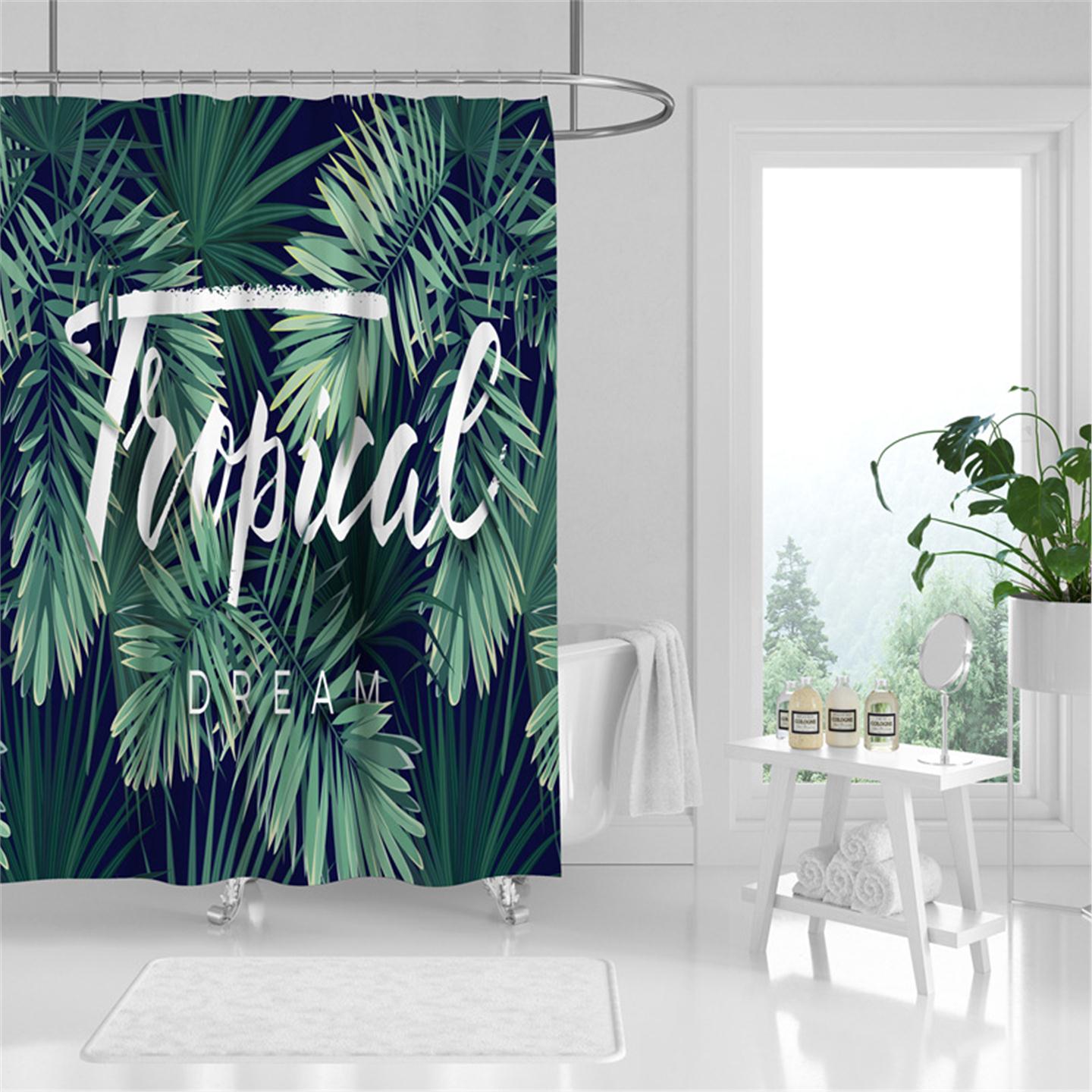 涤纶欧美帘外贸淋浴卫生间防霉定制帘防水印花热销风浴时尚新款