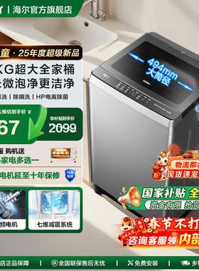 [政府补贴]海尔13公斤大容量波轮洗衣机12kg全自动家用57E旗舰店