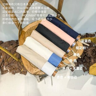 进口高货遮蔽率99.99%遮光布三折超强遮光100防紫外线降温隔热伞