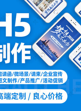 h5设计代做邀请函排版生日活动链接企业招聘翻页请柬电子版定制作
