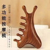 子Y 一头疏通经络部多功能神器檀木梳4头脸部头皮按摩梳合疗