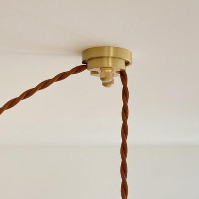 餐厅吊灯移位器改位器黄铜神器复古电源线固线器灯具换位固定配件