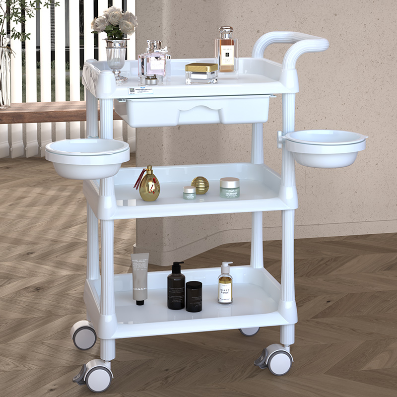 美容院专用美容小推车理发u店置物架纹绣美睫整形仪器手推工具车