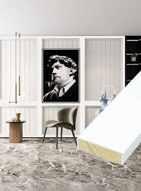 实木平板装e饰线条电视背景墙边框压边条烤漆门Q套线白色木条踢脚