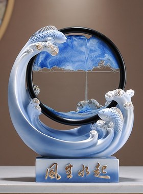 创意轻奢风生水起l摆件家居玄关客厅电视柜酒柜办公室高级感艺术