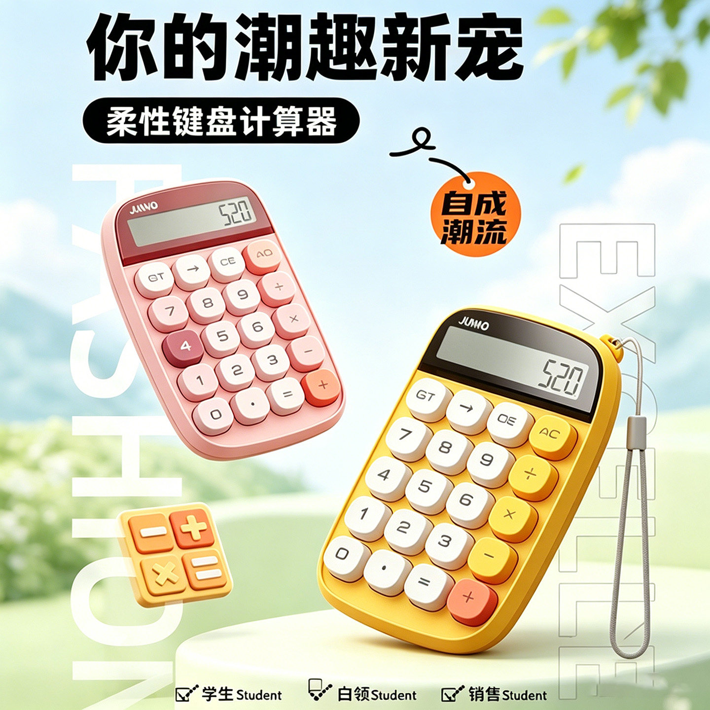 尊能计算器女神款高颜值2026新款