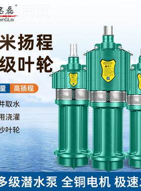 名磊程DQ多级水泵家用220V油浸泵深井泵380VXJB高扬大潜流量抽水