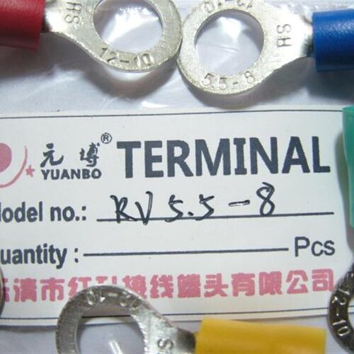 接线端子 圆形预绝缘端头RV5.5-8冷压接线端子500只/包