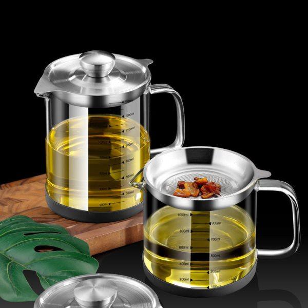 隔油滤油壶玻璃油壶家用厨房304不锈钢滤油神器过滤油渣装油,厨房/烹饪用具,油壶,淘宝优惠券,粉丝福利购,淘宝优惠卷