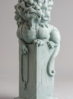 福面创意送礼茶宠摆件逗兽记麒麟装饰动物办公室桌鱼缸假山纳造景