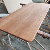 学生书桌北 保木书桌定制016面120美环桌面樱桃升降桌0学习桌14