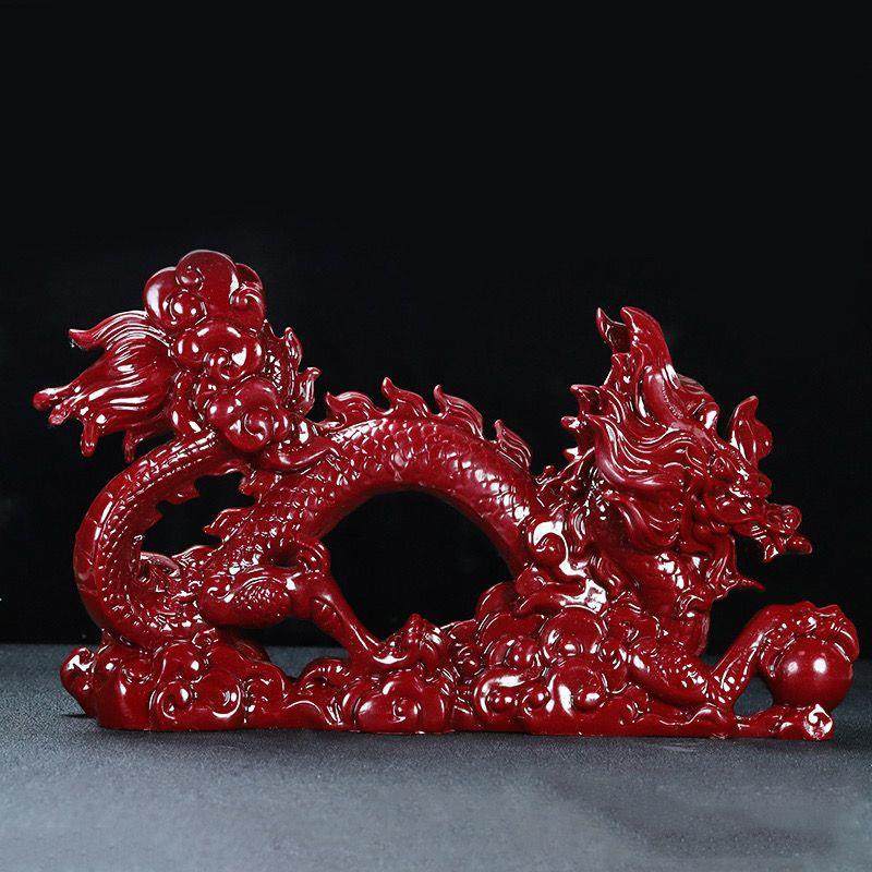 天然朱砂原矿紫金砂龙摆件镇宅客厅车载招财家居礼品装饰工艺品