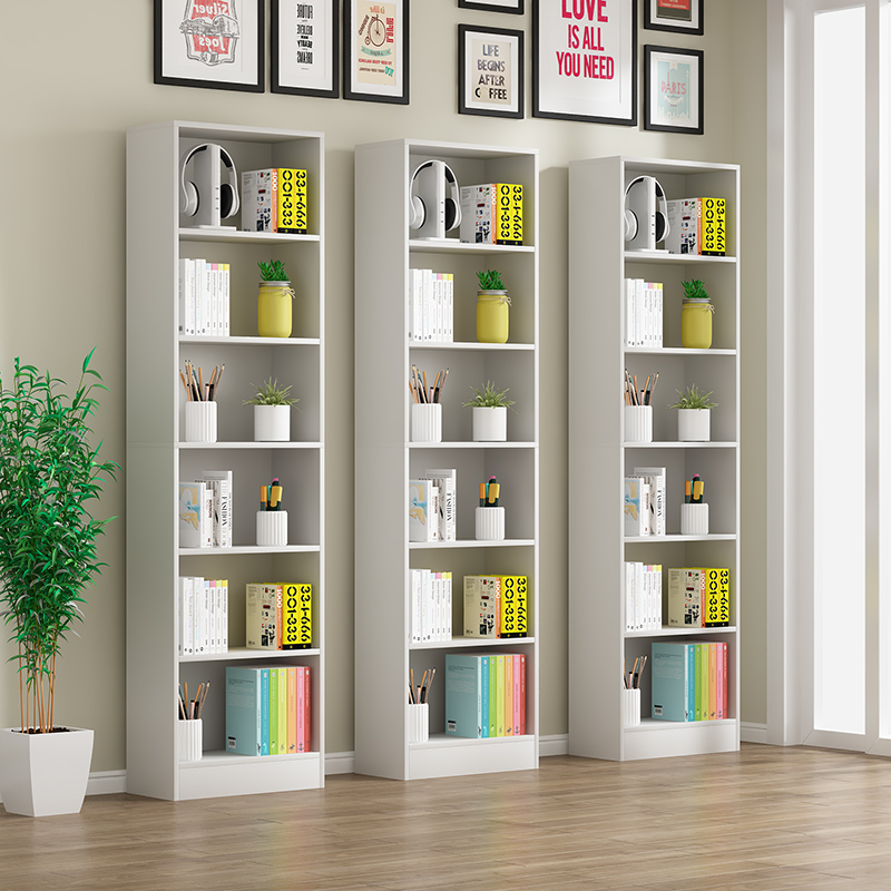 定制书架书柜储物柜阳台柜落地书柜儿童学习用书架简约省空间窄柜