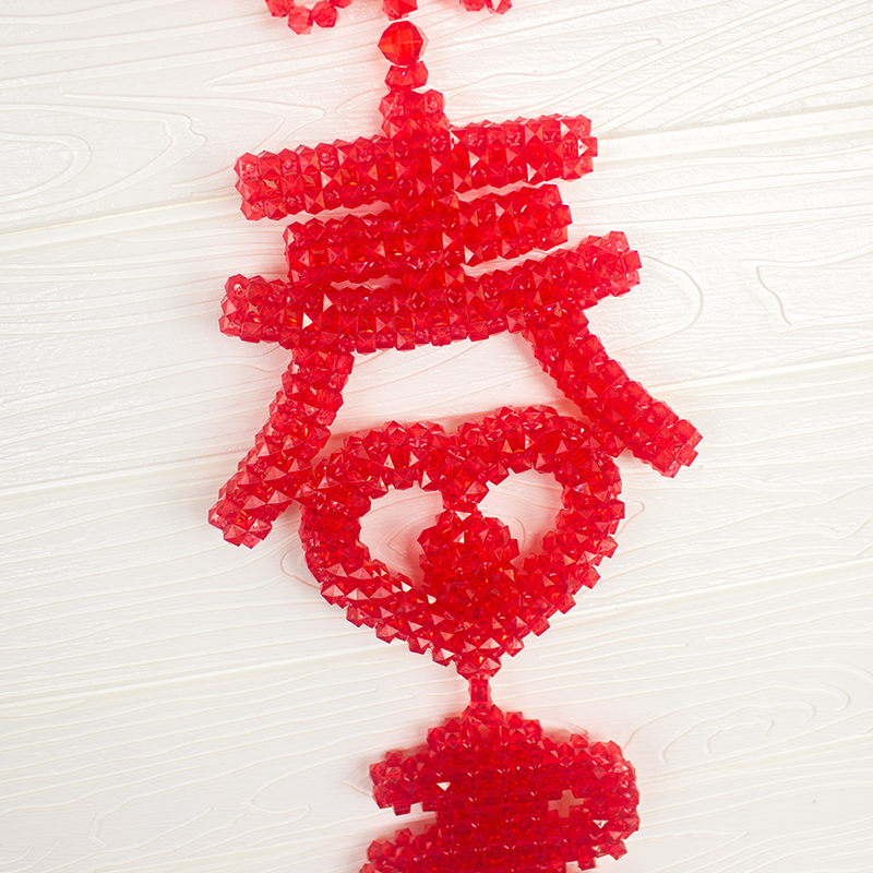手工串珠成品中国结挂件新年客厅装饰diy春字灯笼年年有余鱼壁挂