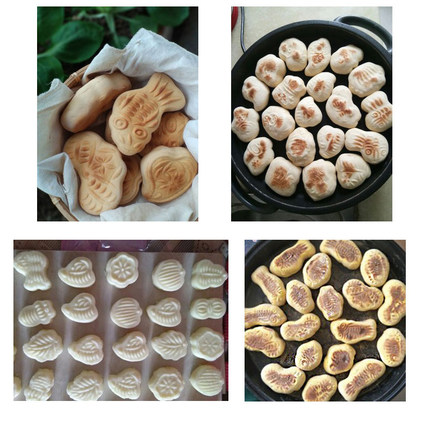 七夕巧果模具儿童辅食米糕南瓜饼干糕点点心模型印具做小馒头木质