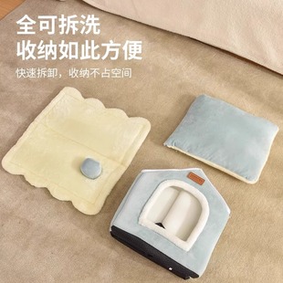 猫窝冬季 通用狗别墅房子猫狗窝可拆洗宠物用品 保暖封闭式 猫屋四季