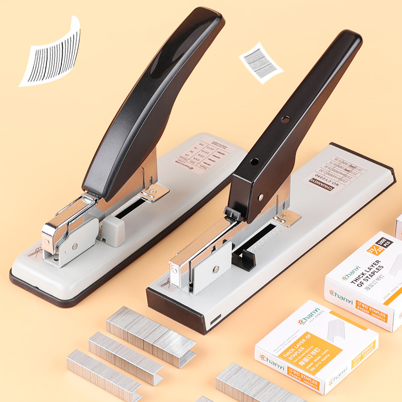 创易重型订书机可订100页-200页大号省力装订器办公用品加厚层长