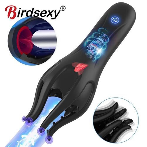 Masturbator for Men Glans Vibrating Tongue Licking Sex Oral