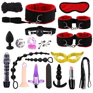 Sexy Nylon BDSM Kit Plush Sex Bondage Sex Toys for Women Set