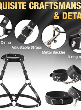 Bdsm Bondage Set Restraint Adult Game Handcuff Neck Collar W