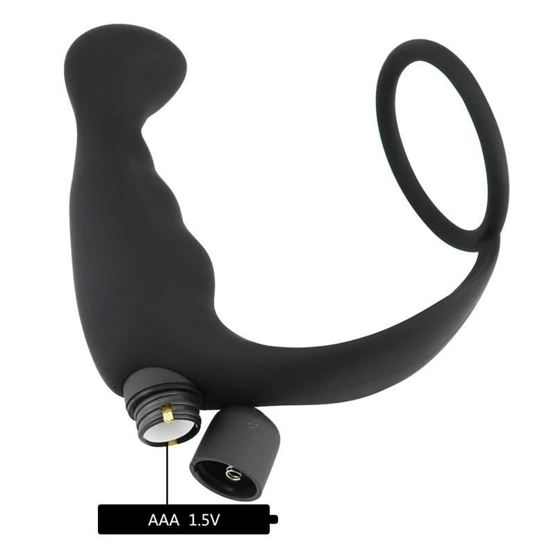10 Frequency Prostate Lock Fine Ring Silicone Vibrator Anal