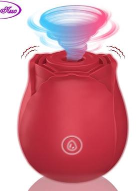 Rose Shape Vagina Sucking Vibrator Intimate Good Nipple Suck