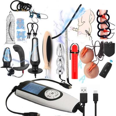 Electric Penis Cock Ring Sex Toy,Bdsm Electro Shock Anal But