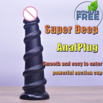 Giant Anal Plug Screw Thread Butt Stopper Dildo Woman Butt P