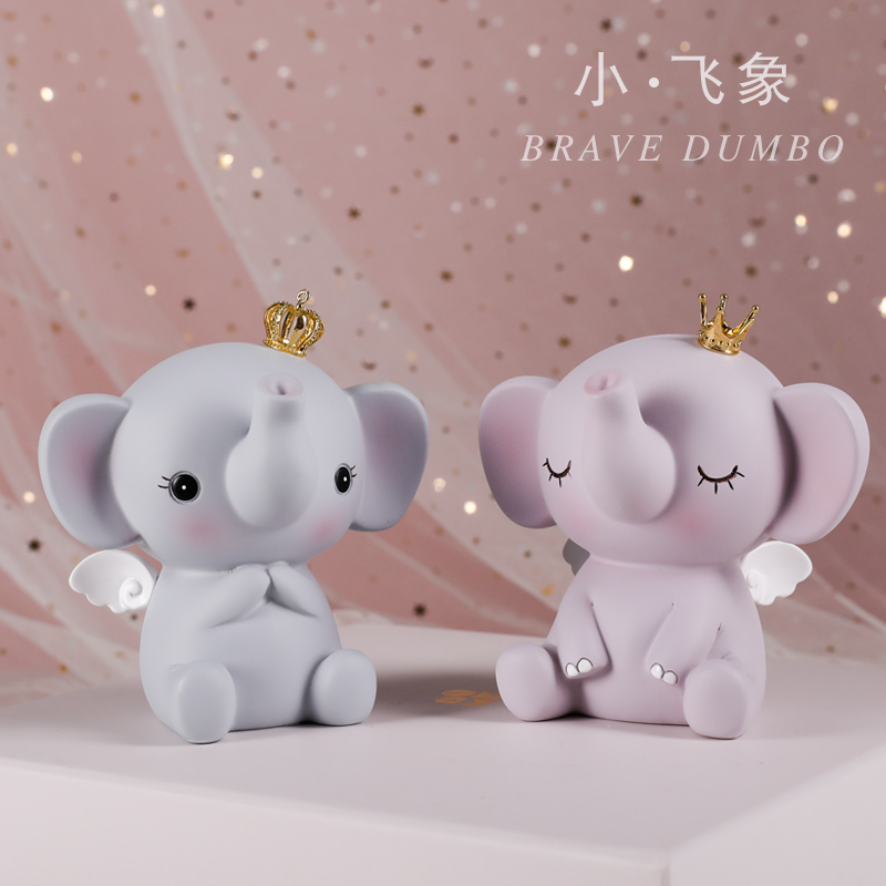 北欧置物架摆件墙上装饰品客y厅少女创意可爱小摆设存钱罐生日礼