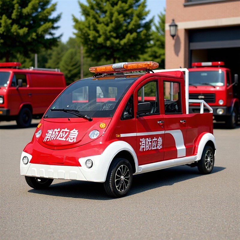 巡逻车小区物业巡修工具车载货皮卡车营区校园封闭W电动巡逻皮卡