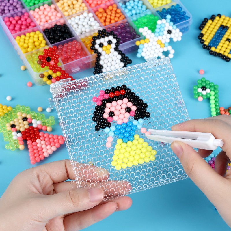 儿童手链宝石玩具女孩男孩手工串珠穿小珠子钻石diyW弱视训练水晶