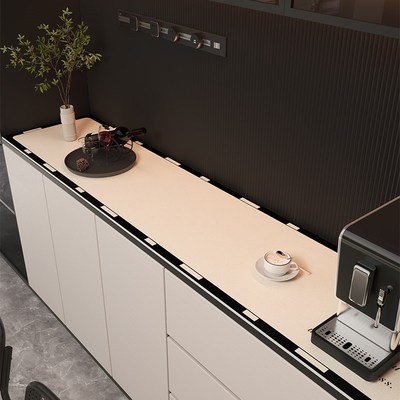 极简奶油风餐边柜斗柜皮革桌垫鞋柜防脏台面玄关保护垫子电视机柜