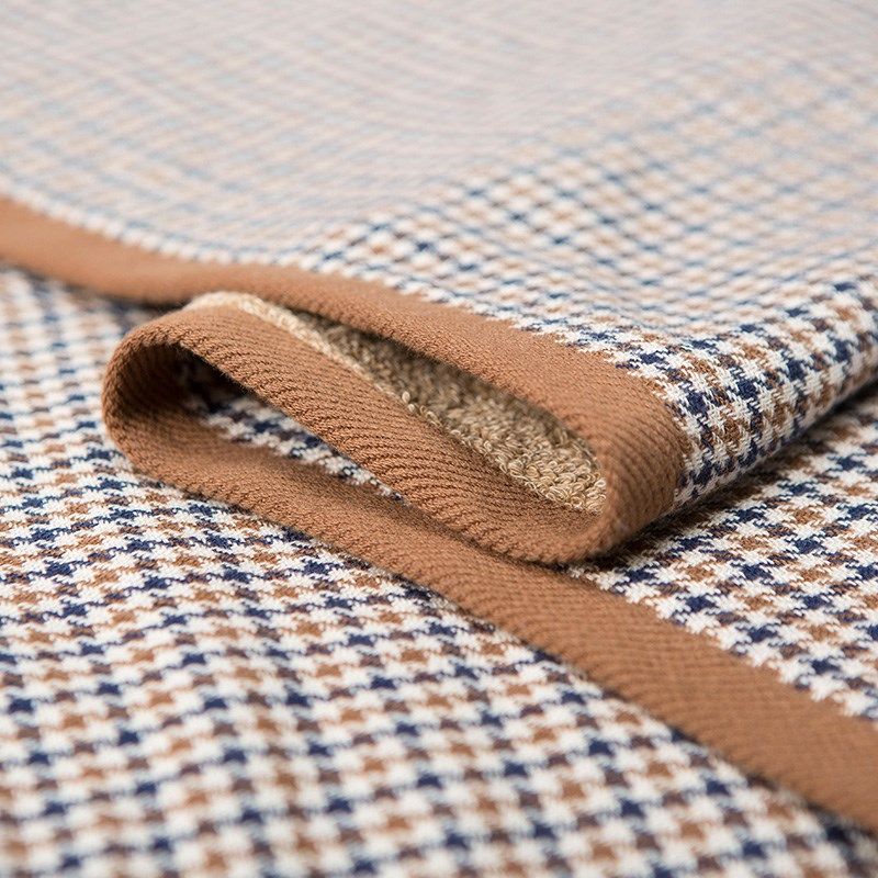 棉田洗脸纯棉纱布浴巾毛巾方巾套装三件套全棉加厚柔软高端礼盒装