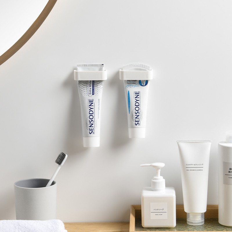 懒人挤牙膏夹子免打孔壁挂式浴室卫生间洗面奶挂夹牙膏挂钩置物架