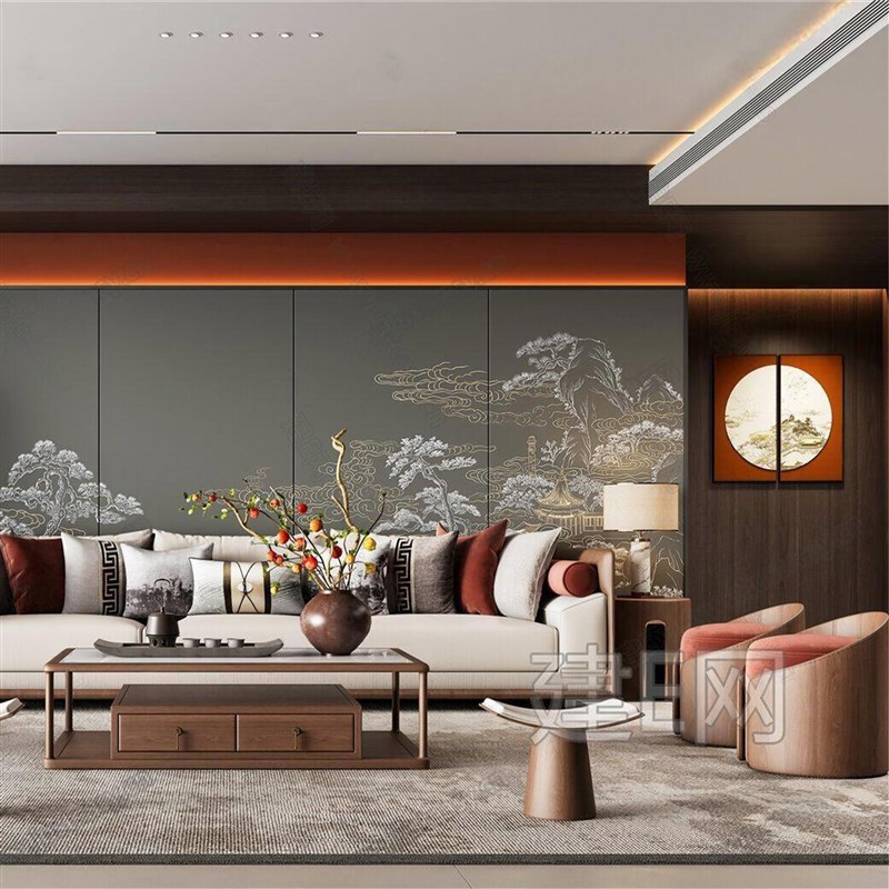 新中式实木沙发茶几组合现代样板房会所客厅沙发白蜡木家具可定制