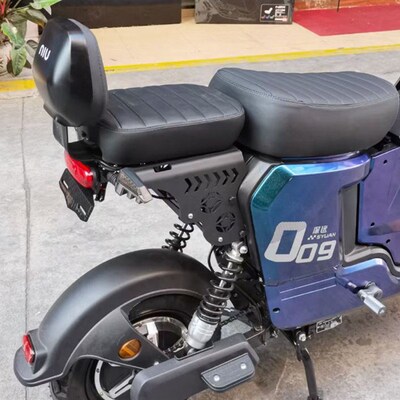 深远009电动车短尾货架坐垫靠背三件加厚钢板载人支架直上后座