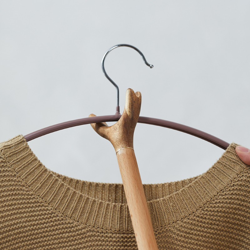 那澜多好纯色家用晾衣杆阳台实木榉木撑衣杆衣叉晒衣杆挑衣杆宿舍