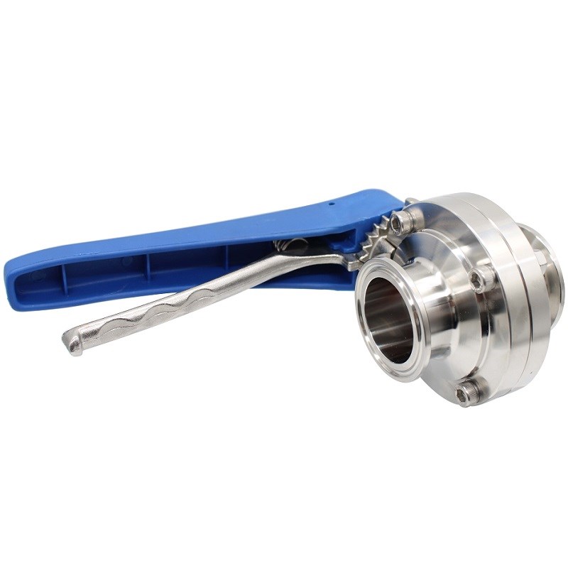 30鸭嘴卡箍蝶不锈钢手动卫生食品级TC快装门快卡管道clmp